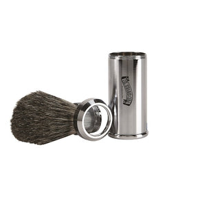 Colonel Conk Mixed Badger Travel Brush w/ Shiny Aluminum Case