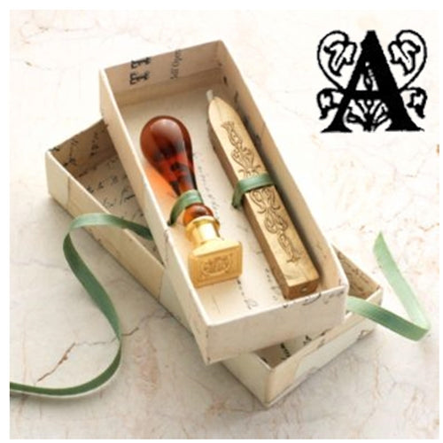 Freund Mayer Murano Glass Handle Square Initial Wax Seal Kit