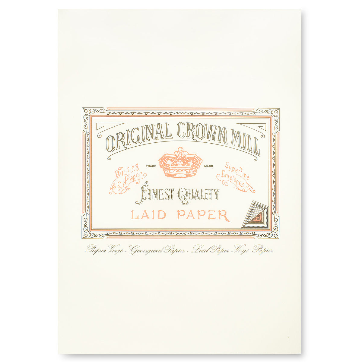 50 Sheets Cream/Vellum Laid A4 100gsm Textured Paper