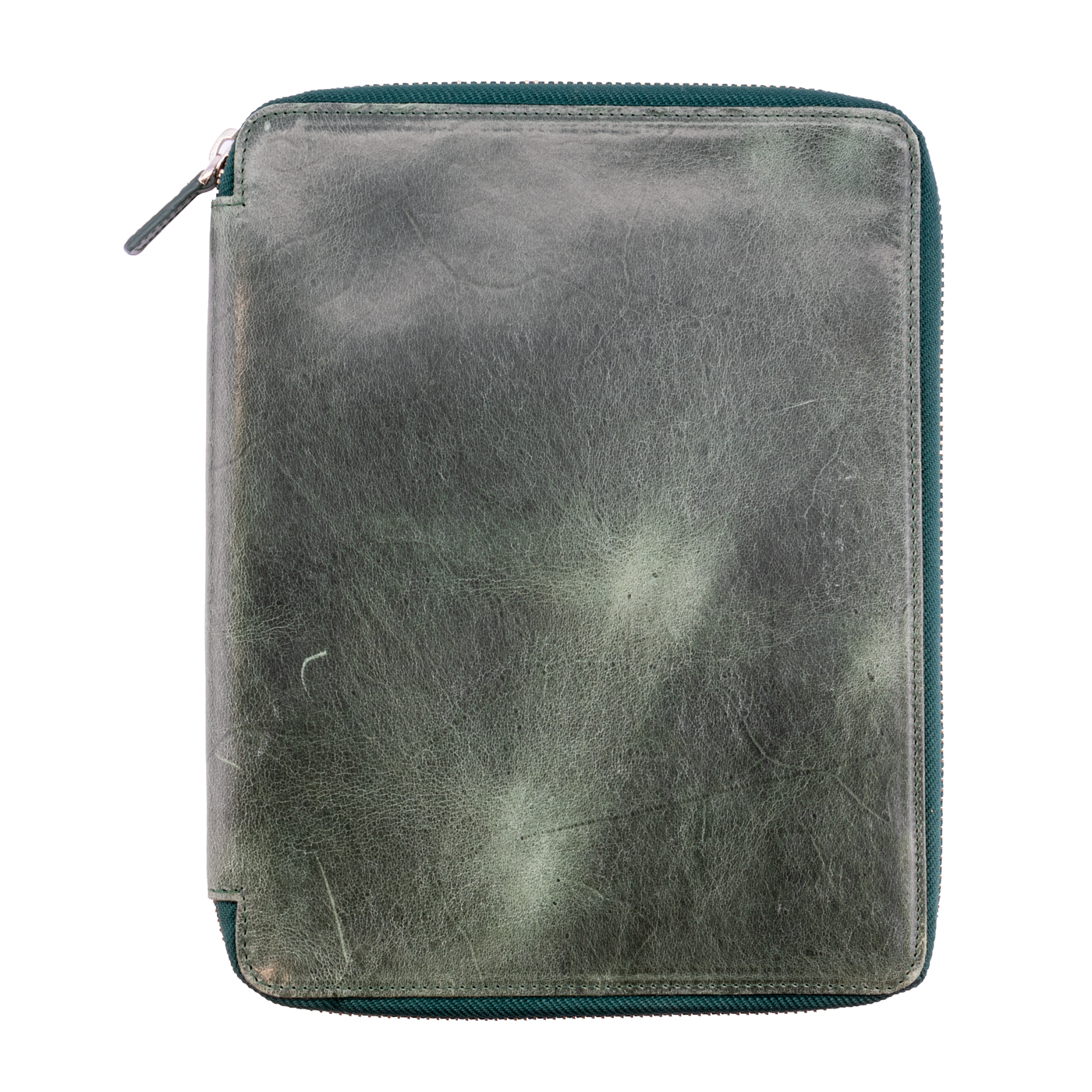 Galen Leather Co. Zippered B5 Notebook Folio - Crazy Horse Forest Green