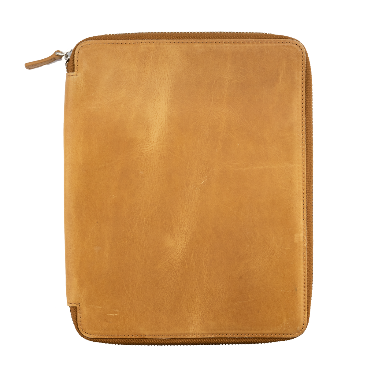 Galen Leather Co. Zippered B5 Notebook Folio- Crazy Horse Honey Ochre
