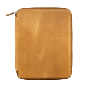 Galen Leather Co. Zippered B5 Notebook Folio - Crazy Horse Honey Ochre