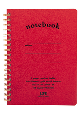 Life Stationery B6 Spiral Notebook Red