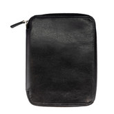 Galen Leather Co. Zippered B6 Notebook Folio - Black