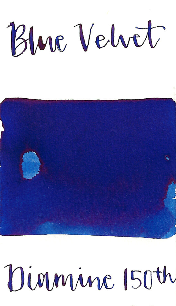 Diamine Blue Velvet is a vibrant, medium blue fountain pen ink that is good for everyday writing.