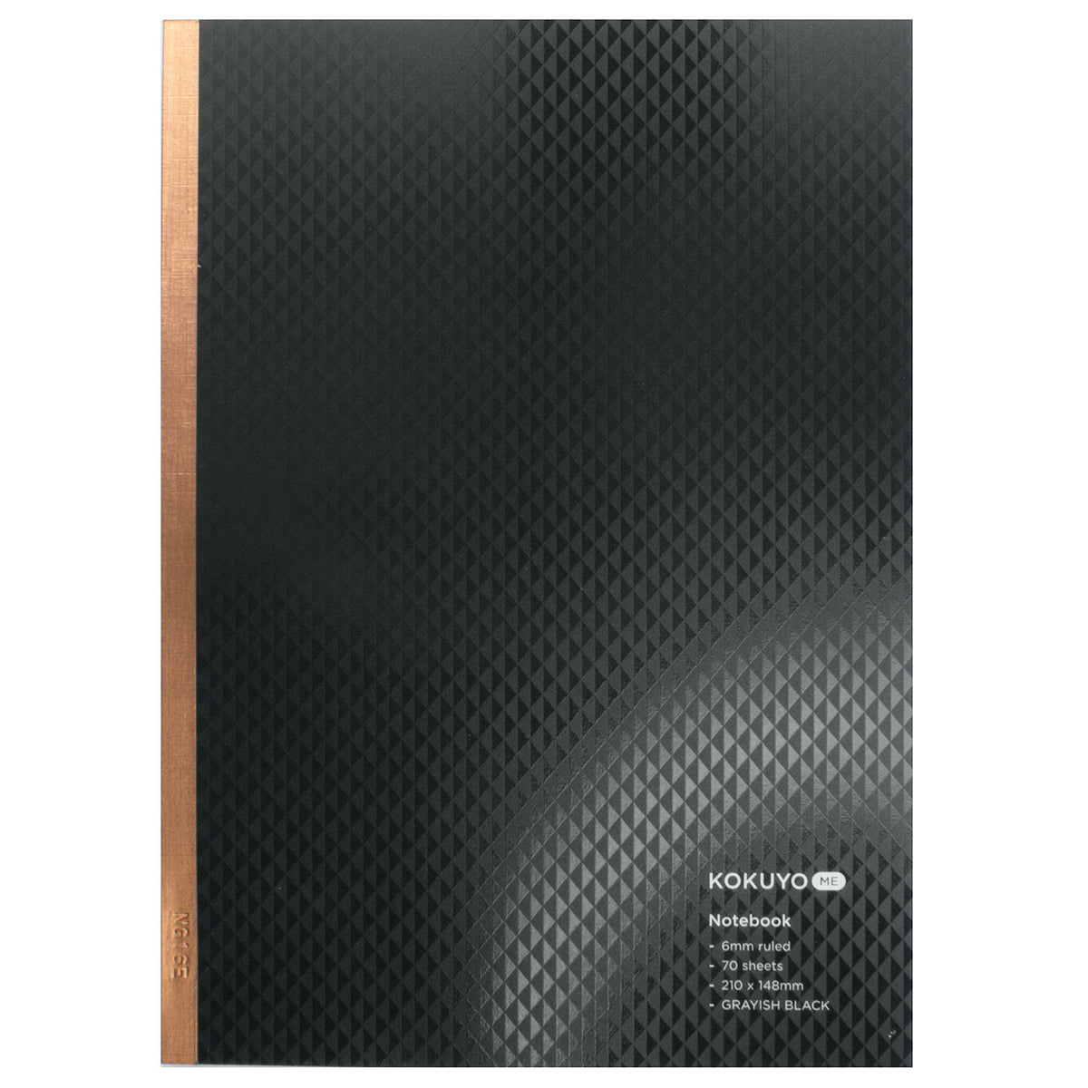 Kokuyo Campus A5 Notebook- "Greyish Black & Gold", Lined