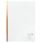 Kokuyo Me A5 Notebook- "White & Gold", Lined