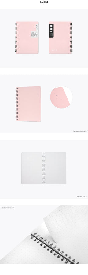 Colorverse Nebula Casual Note Notebook- Baby Pink