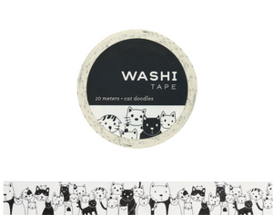 Girl of ALL WORK - Washi tape - 15mm - Cat Doodles