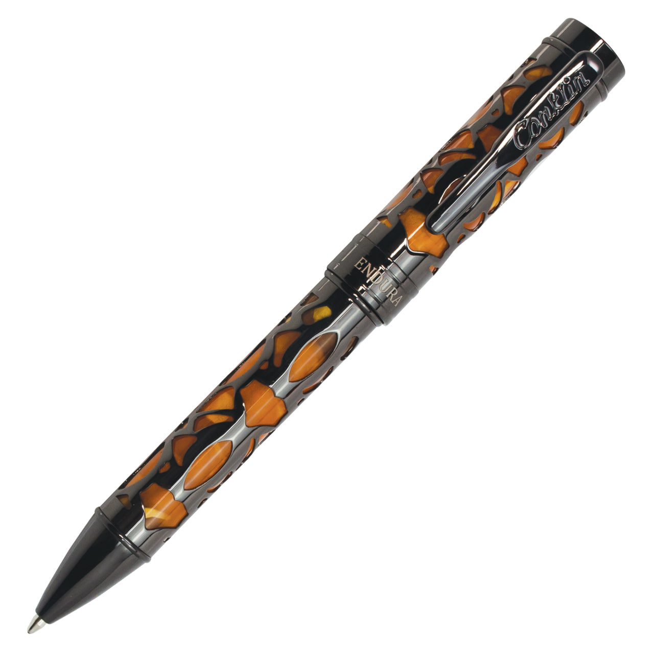 Conklin Endura Deco Crest Orange and Gunmetal Ballpoint