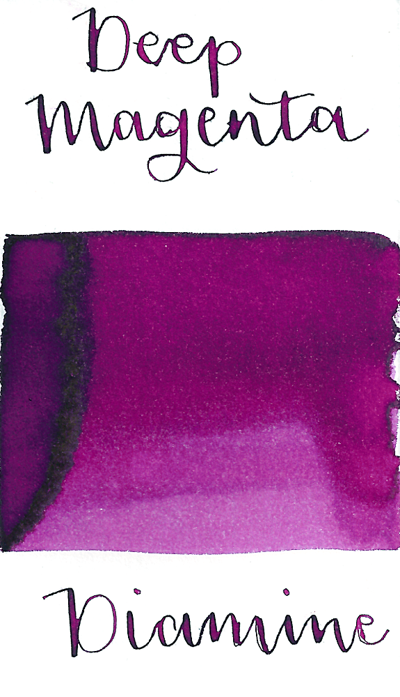Diamine Deep Magenta is a lively magenta purple fountain pen ink.