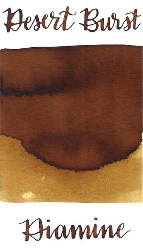 Diamine Desert Burst is a medium warm brown fountain pen ink with medium shading.