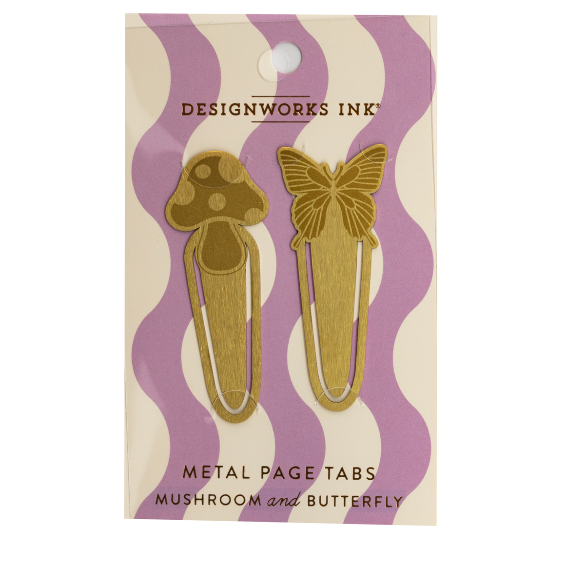 DesignWorks Metal Page Tabs - Mushrooms & Butterfly