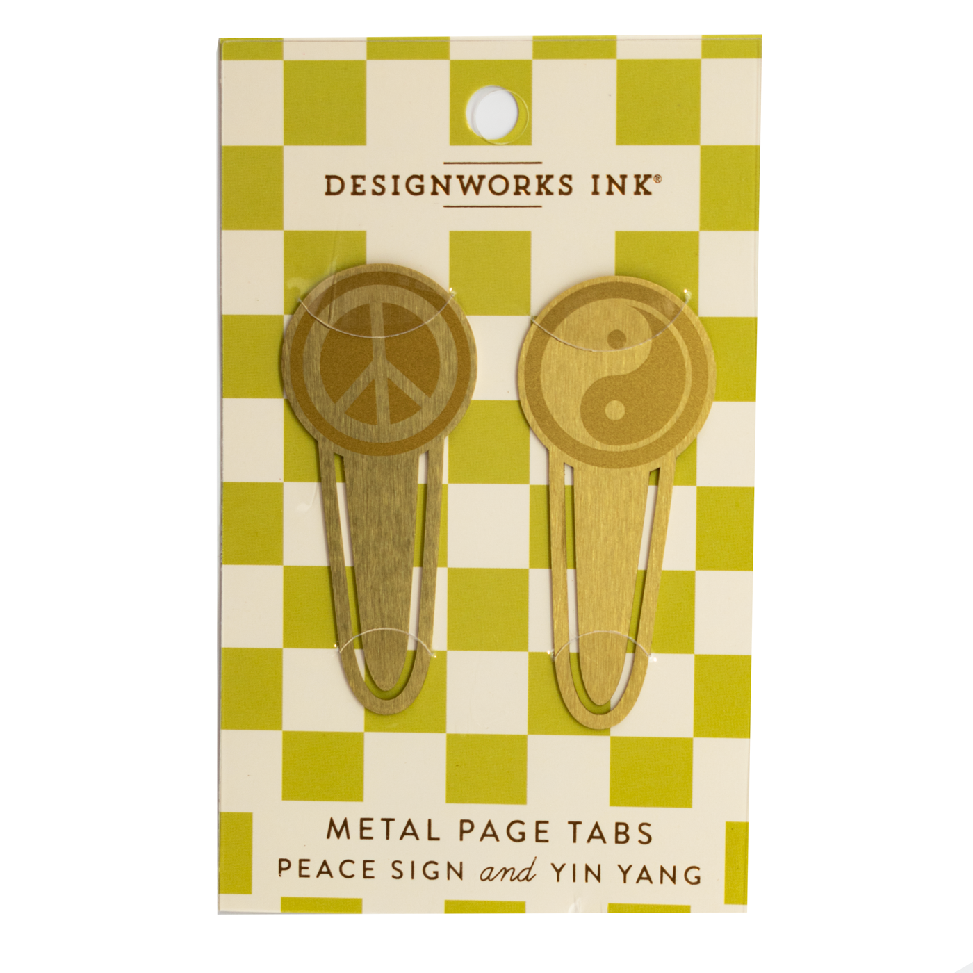 DesignWorks Metal Page Tabs - Peace & Yin & Yang