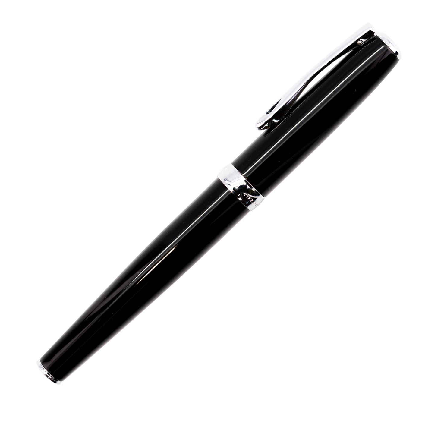 Diplomat Excellence A2 Black with Silver Trim Rollerball