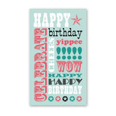 Rock Scissor Paper Mini Card - Birthday Words