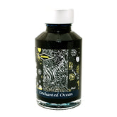 Diamine Shimmertastic Enchanted Ocean fountain pen ink is available in a 50ml glass bottle.