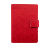 Fiorentina Refillable Snap Leather Journal- Red