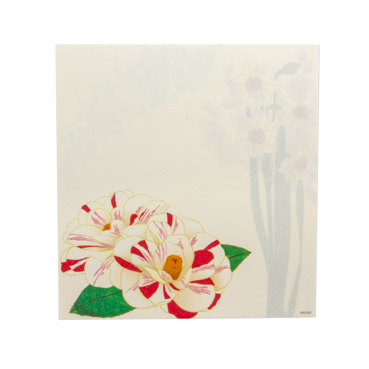 Midori Letter Pad 085 Four Designs Winter Flower S2