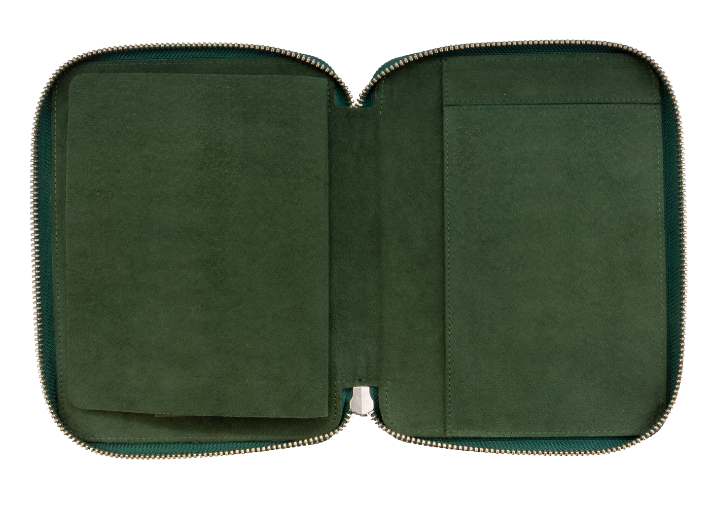 Galen Leather Co. Zippered 10 Slot Pen Case with A5 Notebook Holder - Crazy Horse Green