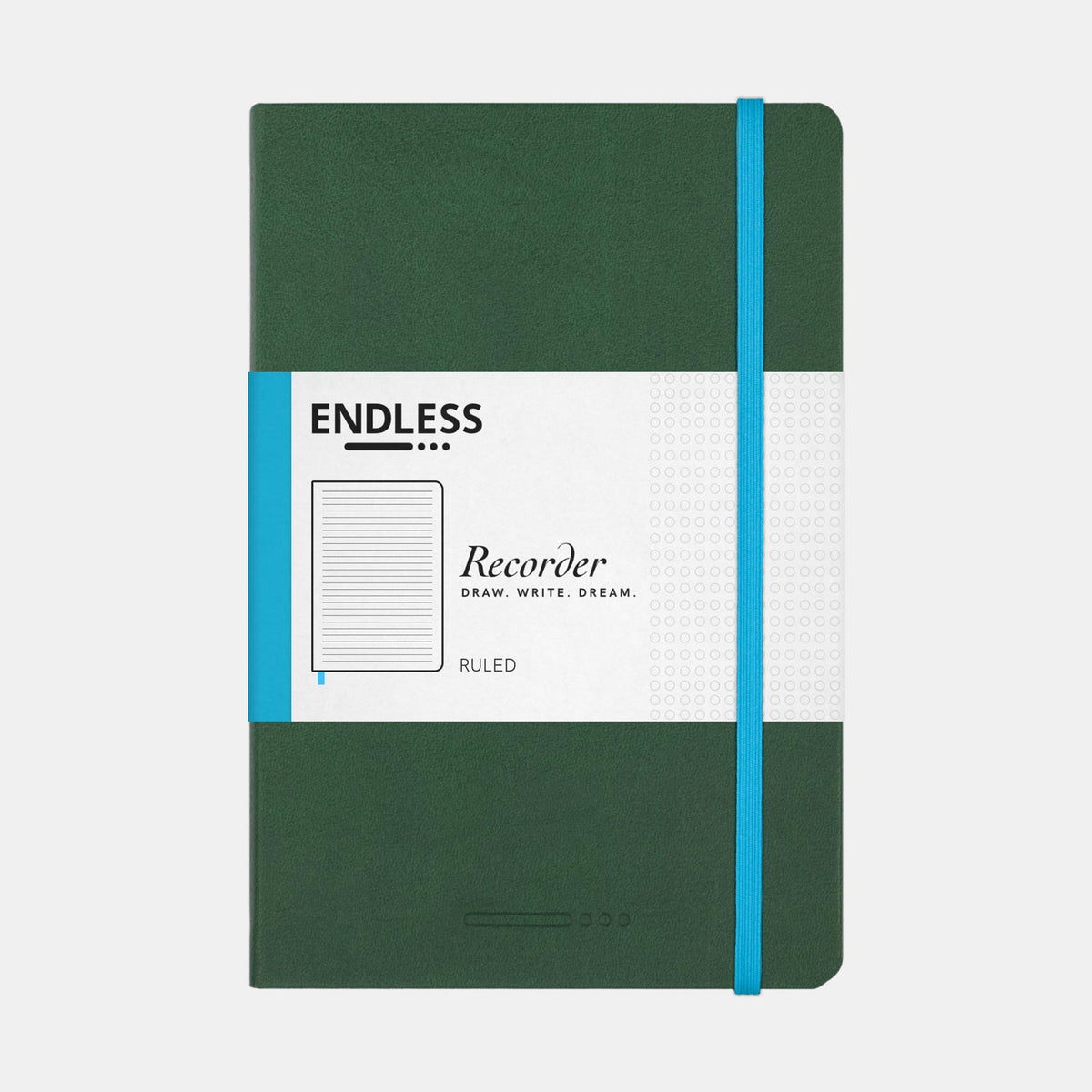 Endless Recorder Notebook Forest Canopy Green