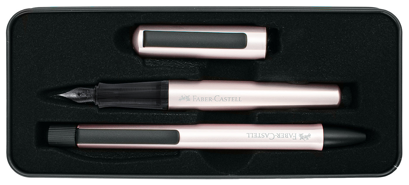 Faber-Castell Hexo Rose Fountain Pen & Ballpoint Gift Set