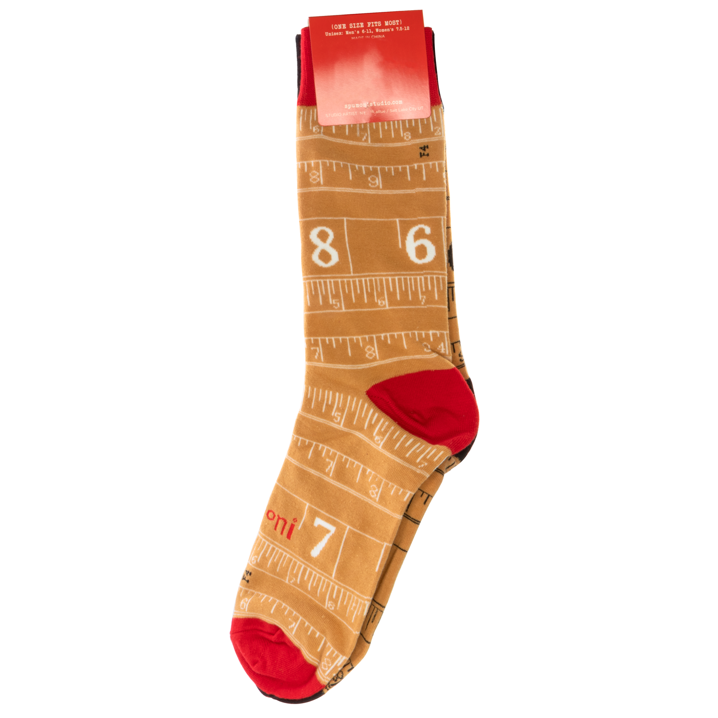 Small & Mighty by Spumoni School Rules Socks - Ruler