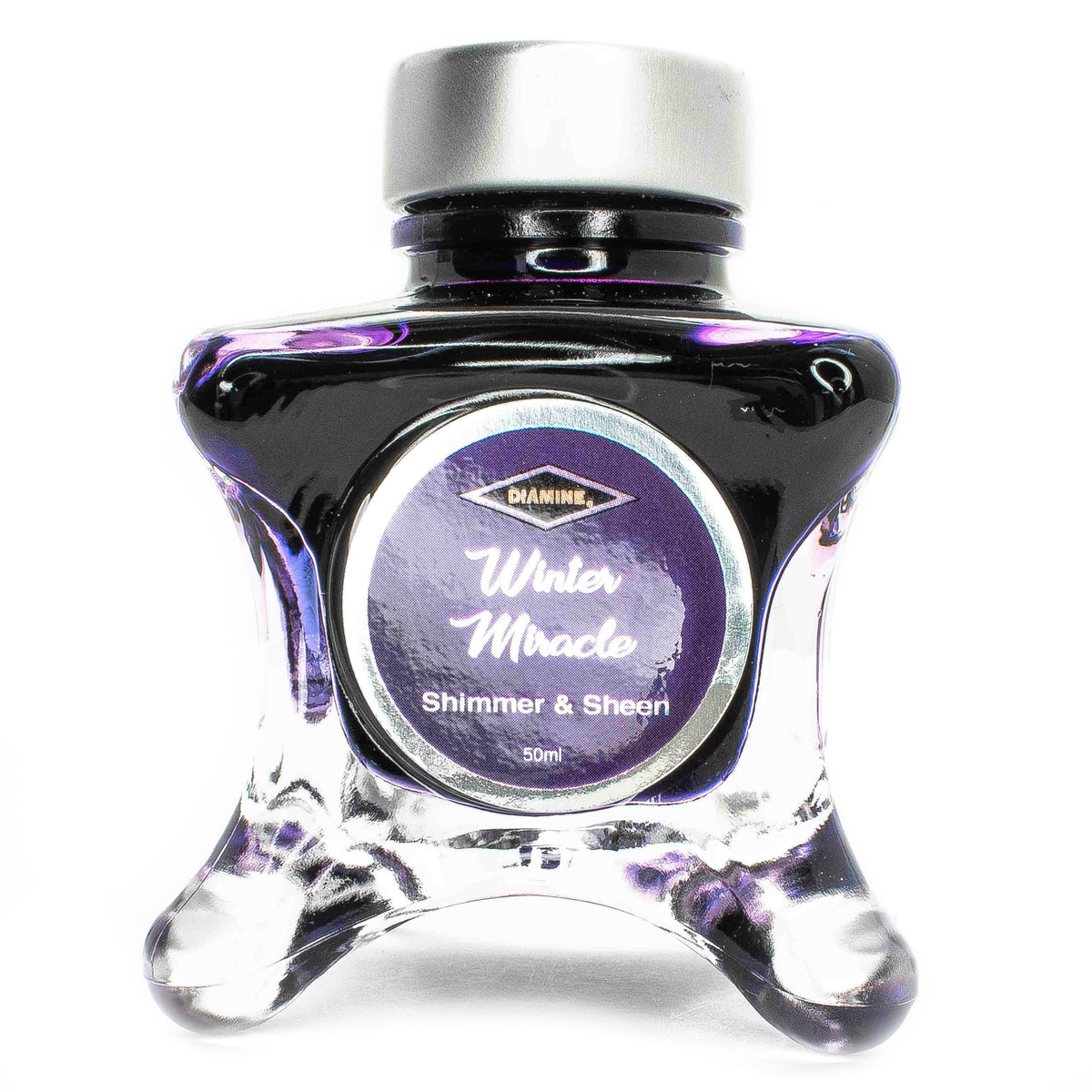 Diamine Blue Edition inks are available in 50ml glass bottle that features a whimsical shape.