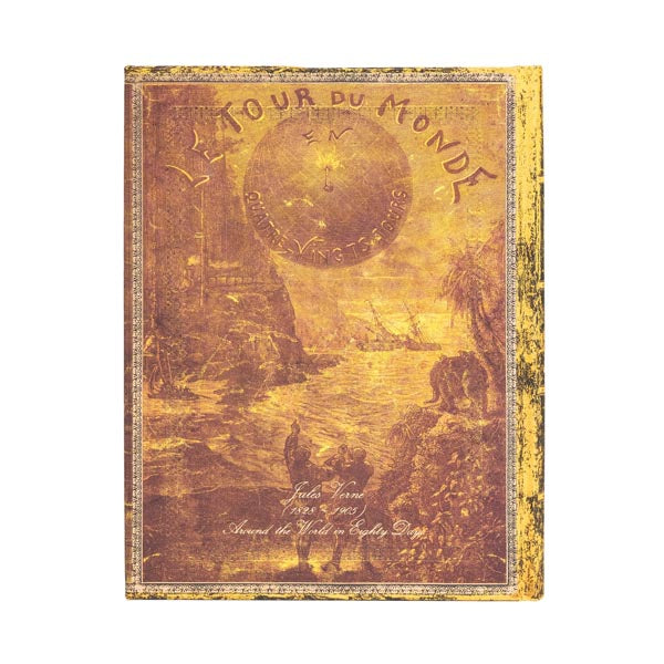 Paperblanks Embellished Manuscripts - Jules Verne, Around the World Ultra Wrap