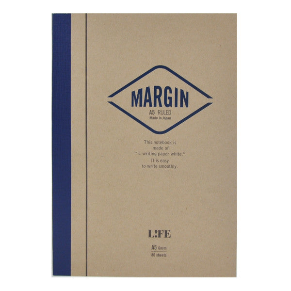 Life Stationery Margin A5 Side Bound Notebook
