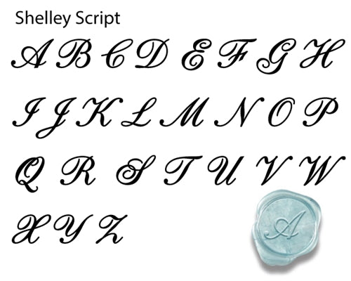 Freund Mayer Shelley Script Initial Wax Seal