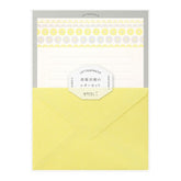 Midori Letter Set 477- Press Flower Line Yellow