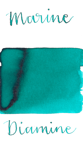 Diamine Marine is a must-have turquoise fountain pen ink with medium shading.
