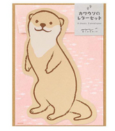 Midori Letter Set (925) Die-Cut Animal - Otter