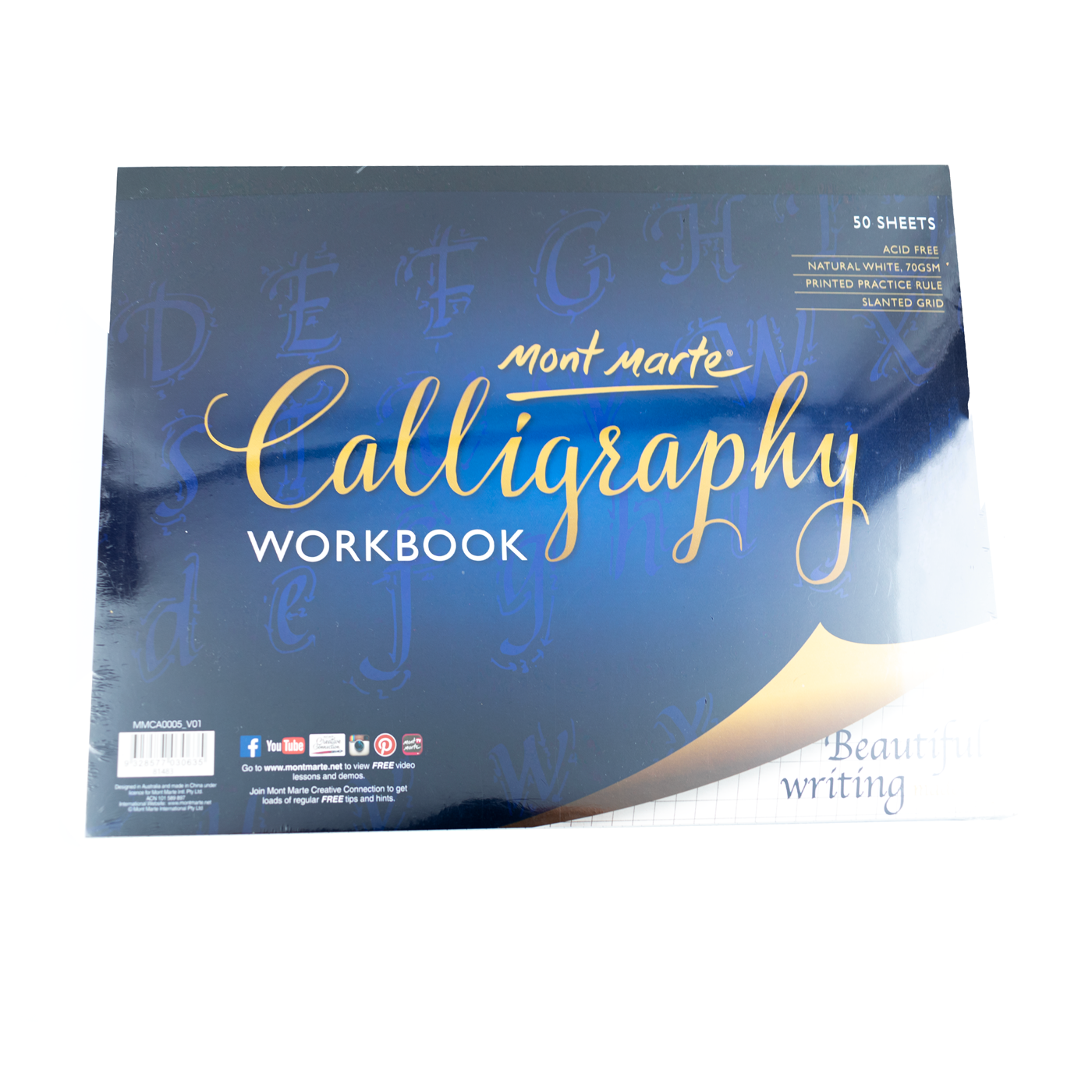 Mont Marte - Calligraphy Workbook Practice Pad A4