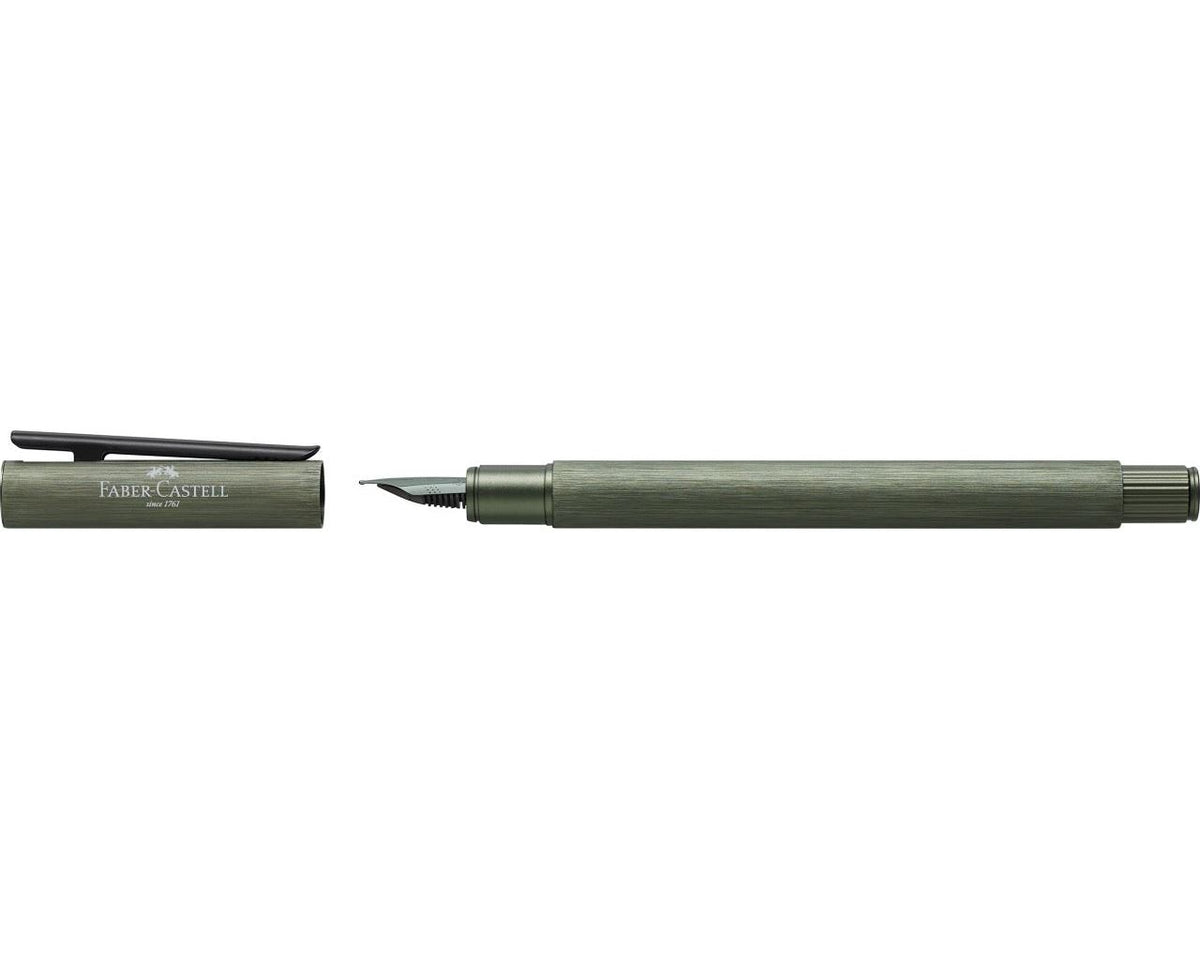 Faber-Castell NEO Slim Olive Green Aluminum Fountain