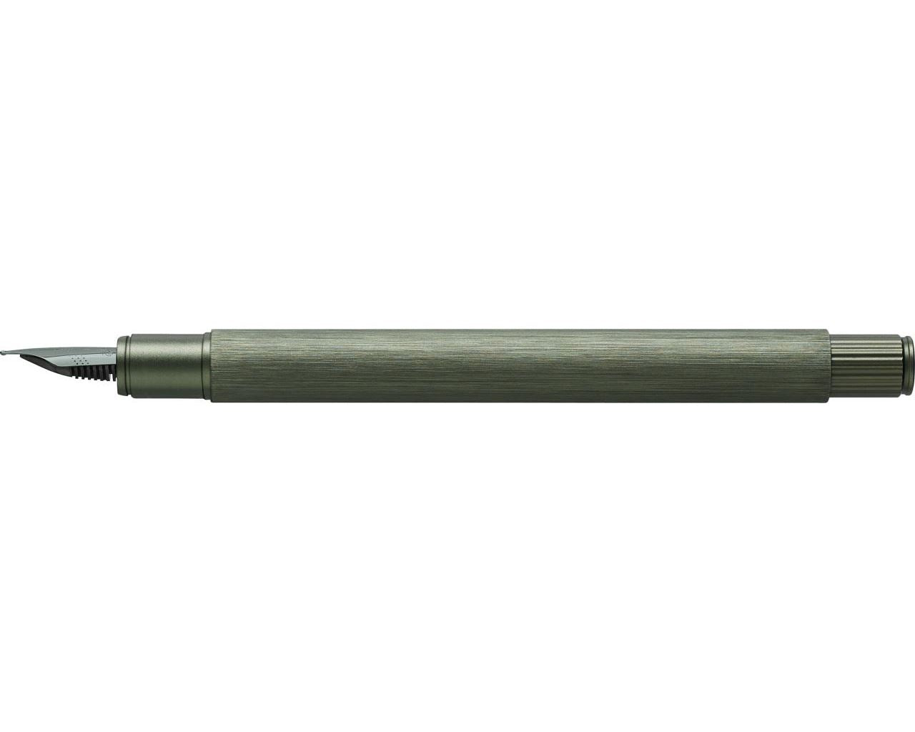 Faber-Castell NEO Slim Olive Green Aluminum Fountain