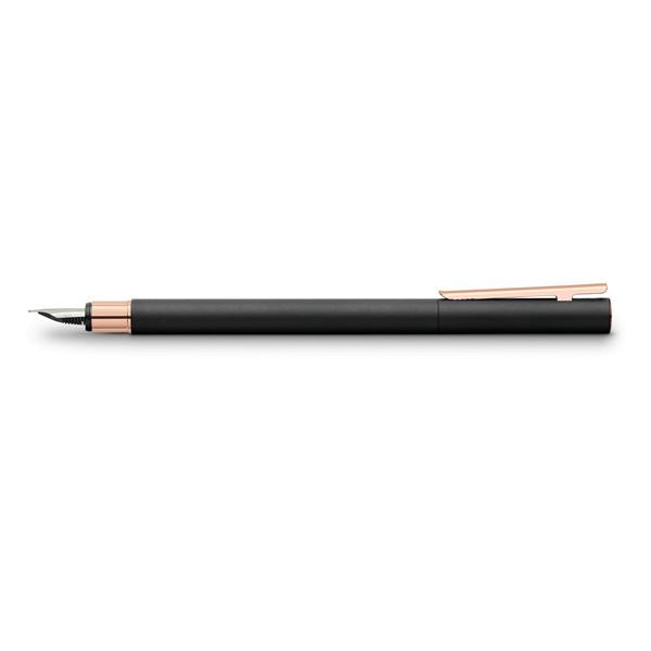 Faber-Castell NEO Slim Matte Black Metal with Rosegold Fountain