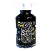 Diamine Shimmertastic Night Sky fountain pen ink is available in a 50ml glass bottle.