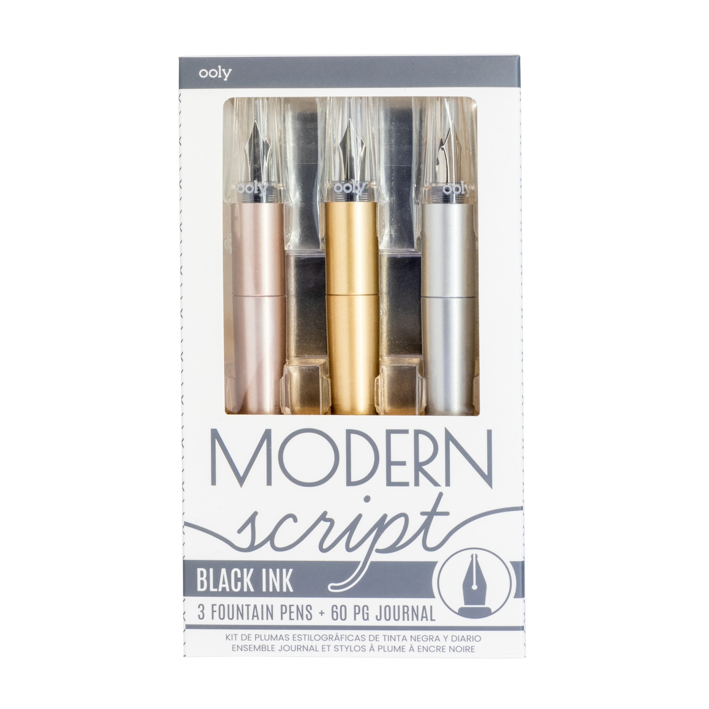 Ooly Modern Script Fountain Pens and Journal
