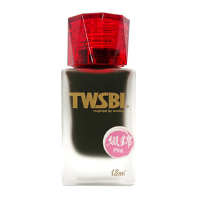 TWSBI Pink is a pale baby pink fountain pen ink with low shading. It dries in 20 seconds in a medium nib on Rhodia paper and has an average flow. TWSBI is based in Taiwan and the ink is produced in China.