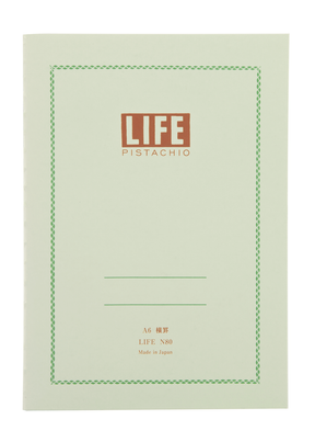 Life Stationery Pistachio Note A6 Side Bound Notebook