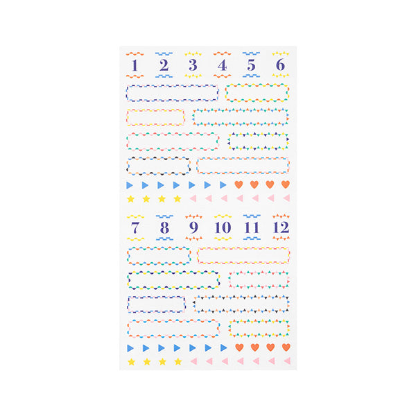 Midori Planner Stickers- Colorful Gold Banners