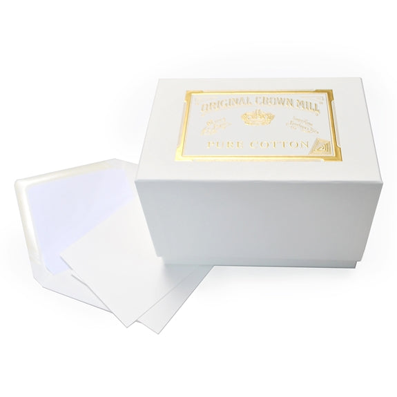 Original Crown Mill Pure Cotton Correspondence Presentation Box- 4" x 6"