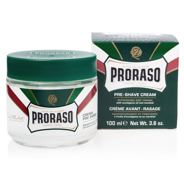 The first product in the Proraso range, the one that made us so popular amongst Italian men and Barbers. Proraso’s Pre-shave Cream has a particularly thick, concentrated texture. It softens stubble and makes the skin elastic for a problem-free, perfect shave. The cooling ingredients leave your face feeling toned and invigorated.  SKIN TYPE/CONCERN For every kind of beard and skin type.