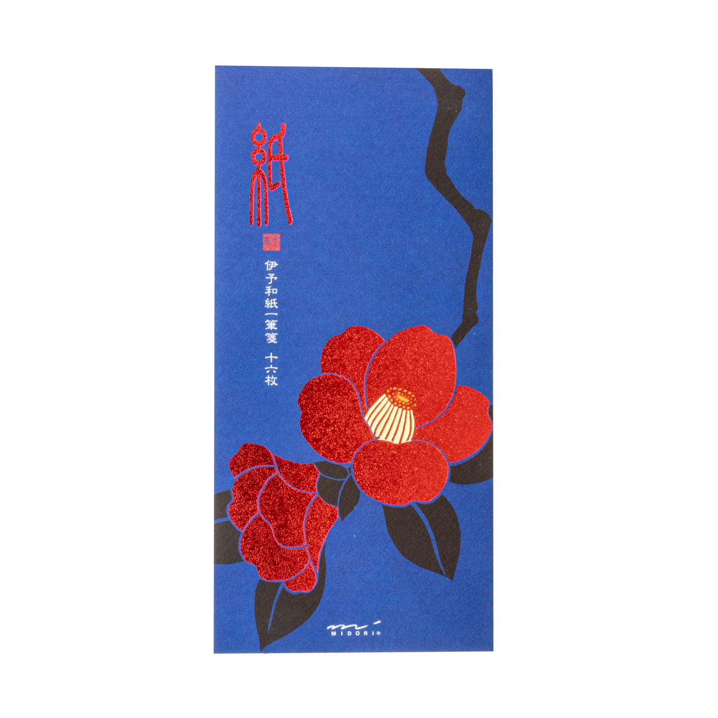 Midori Message Pad 541 Foil-stamping Red Camellia