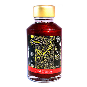 Diamine Shimmertastic Red Lustre fountain pen ink is available in a 50ml glass bottle.
