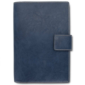 Fiorentina Refillable Snap Leather Journal- Nautic Blue