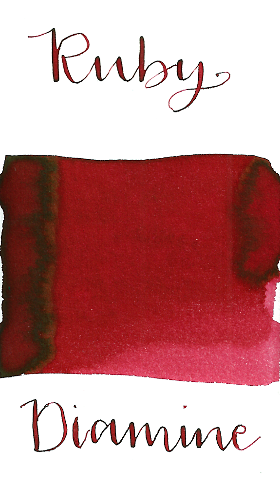 Diamine Ruby is a good classic deep red fountain pen ink.