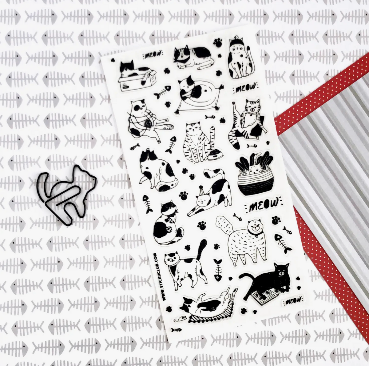STICKII Sticker Sheet -  Cat Sketches